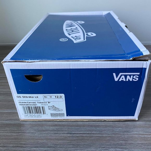 Vans Vault Og SK8 LX Mid Skate Shoes Men's Tobacco Brown - Picture 12 of 14